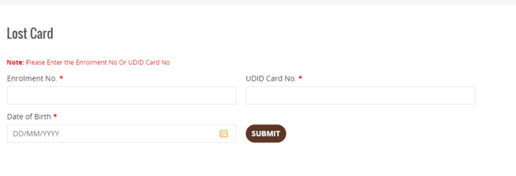 Handicapped UDID Card in Telugu lost card download